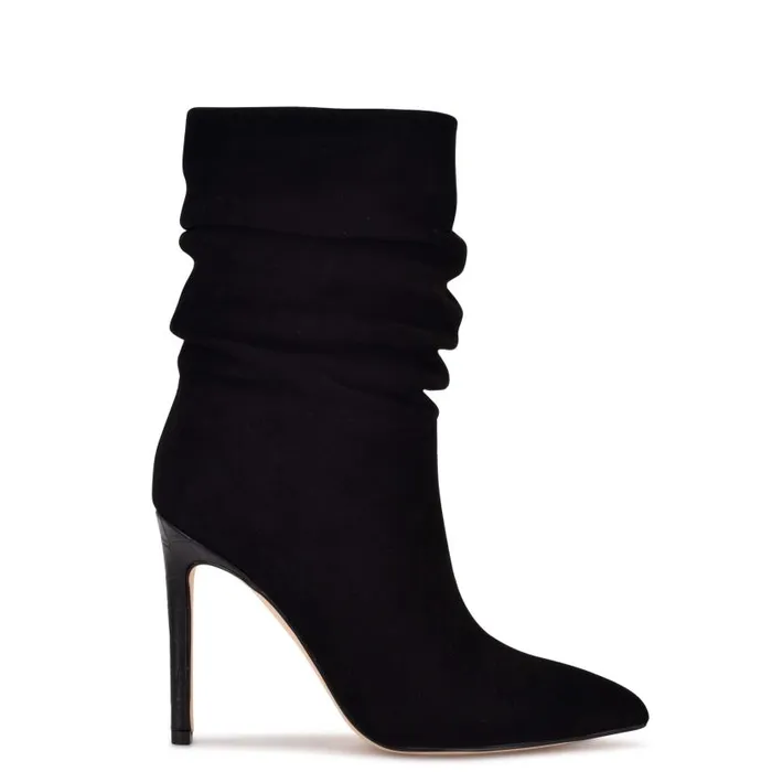 Jenn Dress Booties Black Suede Women Nine West Boots and Booties