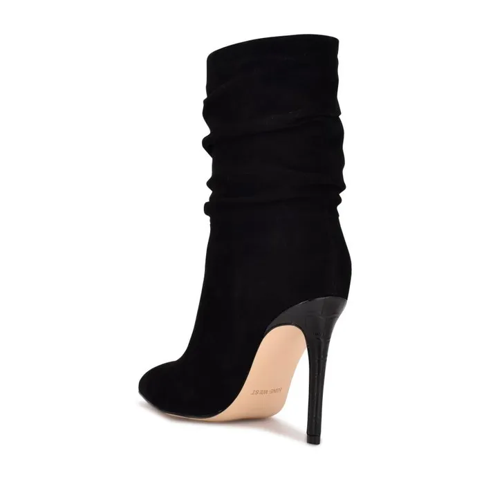 Jenn Dress Booties Black Suede Women Nine West Boots and Booties