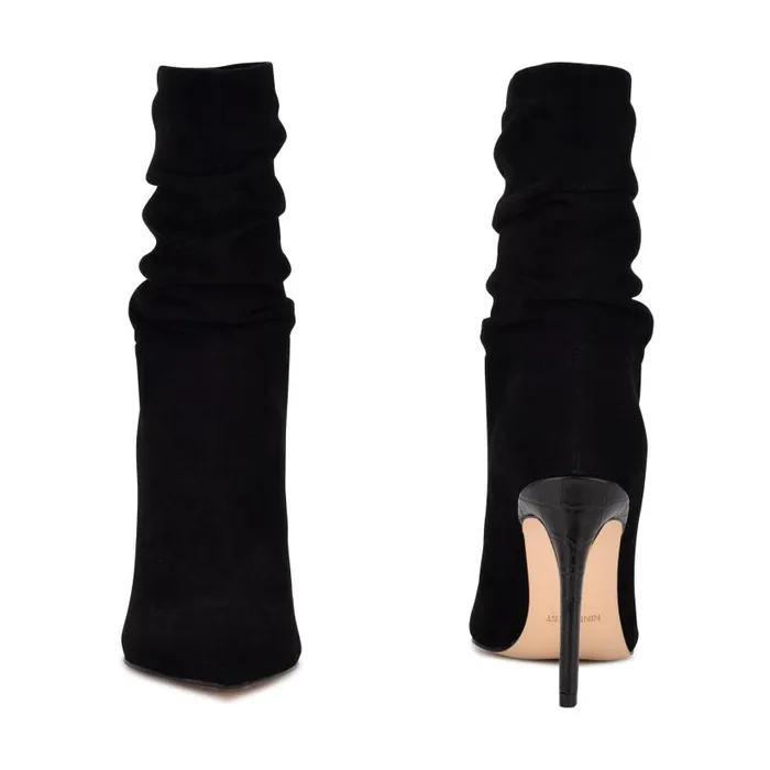 Jenn Dress Booties Black Suede Women Nine West Boots and Booties