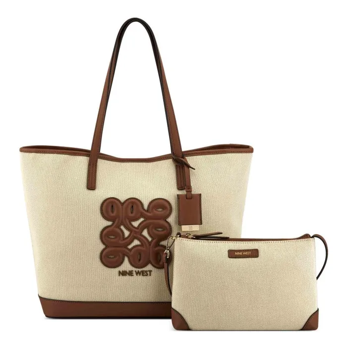 Jenson 2 In 1 Tote Natural Dark Camel WomenMen Nine West Totes and Backpacks