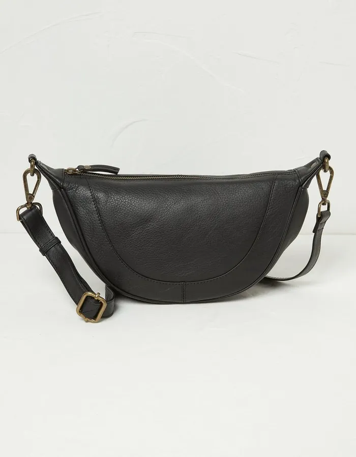 Jovie Half Moon Sling Bag Black Women FatFace Bags and Purses