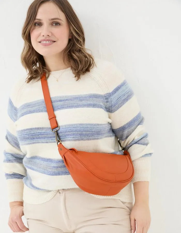 Jovie Half Moon Sling Bag Orange Women FatFace Bags and Purses