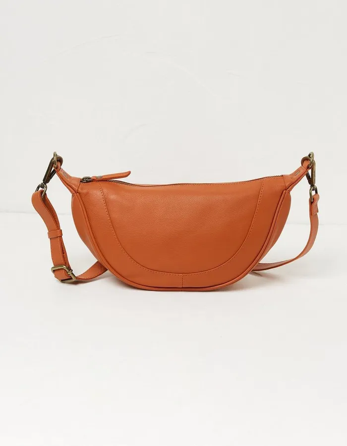 Jovie Half Moon Sling Bag Orange Women FatFace Bags and Purses