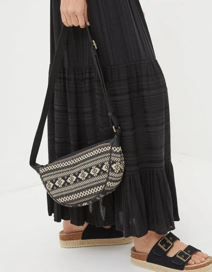 Jovie Sling Woven Bag Black Women FatFace Bags and Purses