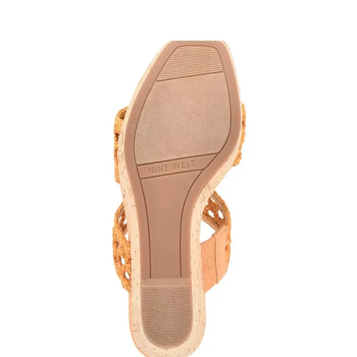 Kalani Wedge Sandals Yellow Women Nine West Sandals