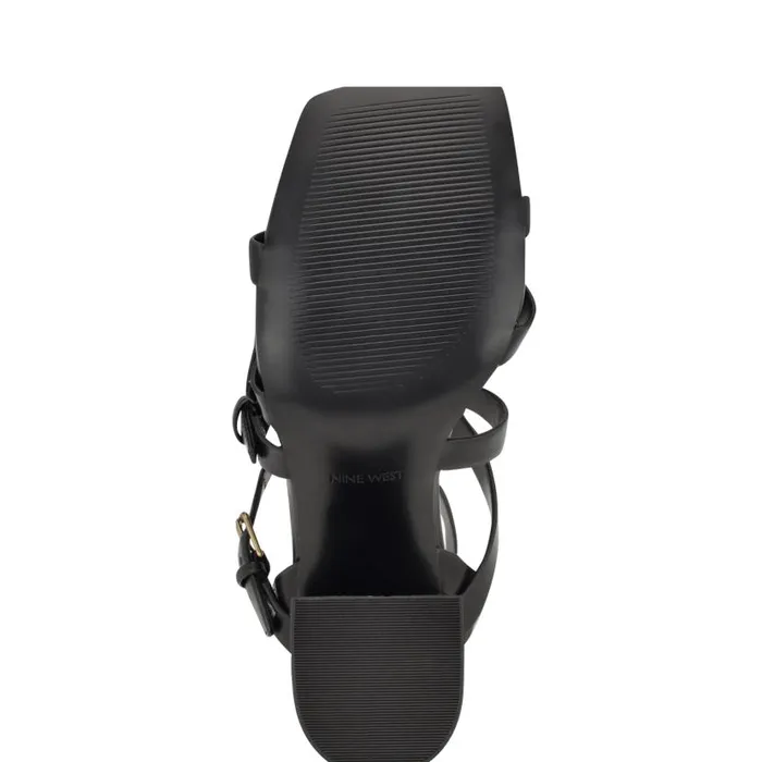 Karrly Ankle Strap Heeled Sandals Black Women Nine West Heels