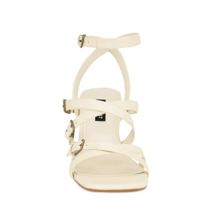 Karrly Ankle Strap Heeled Sandals Ivory Women Nine West Heels