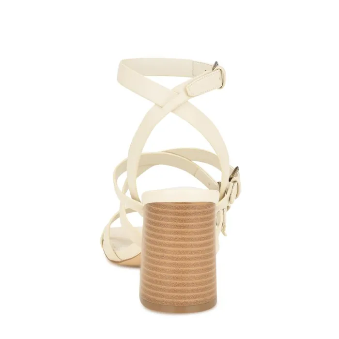 Karrly Ankle Strap Heeled Sandals Ivory Women Nine West Heels
