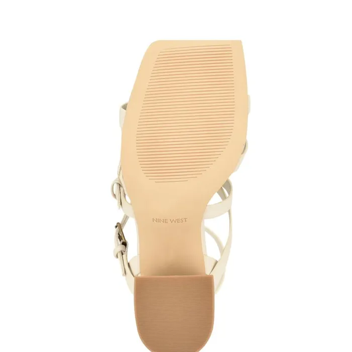Karrly Ankle Strap Heeled Sandals Ivory Women Nine West Heels