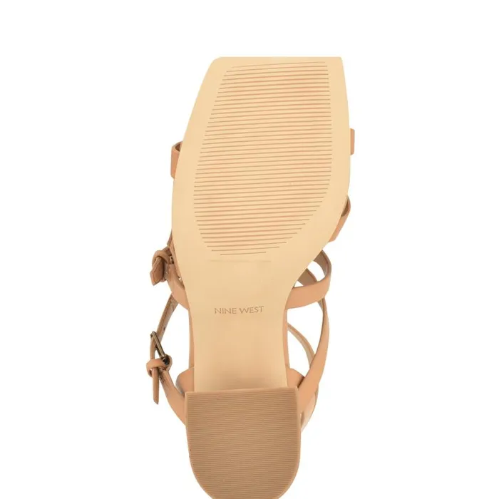 Karrly Ankle Strap Heeled Sandals Light Natural Women Nine West Sandals
