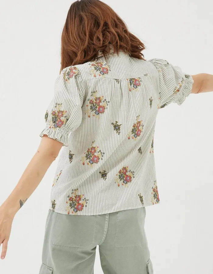 Kat Embroidered Shirt Multi Women FatFace Shirts and Blouses