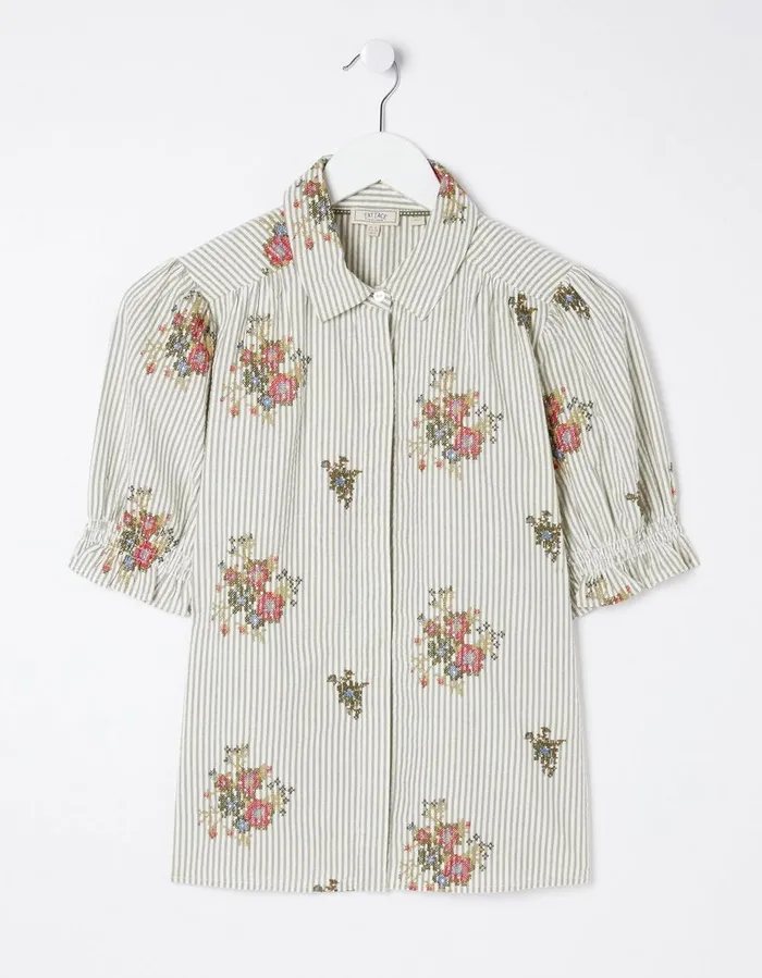 Kat Embroidered Shirt Multi Women FatFace Shirts and Blouses