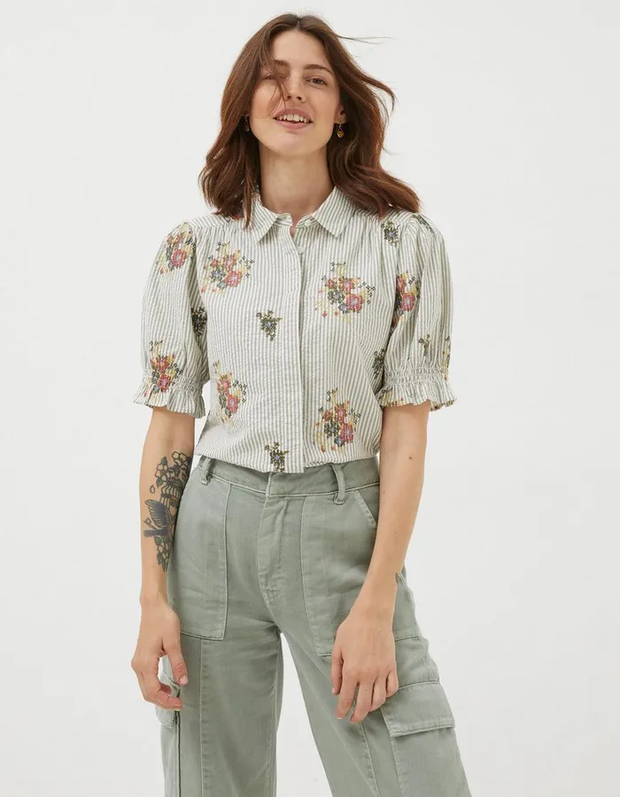 Kat Embroidered Shirt Multi Women FatFace Shirts and Blouses