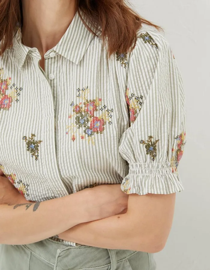 Kat Embroidered Shirt Multi Women FatFace Shirts and Blouses