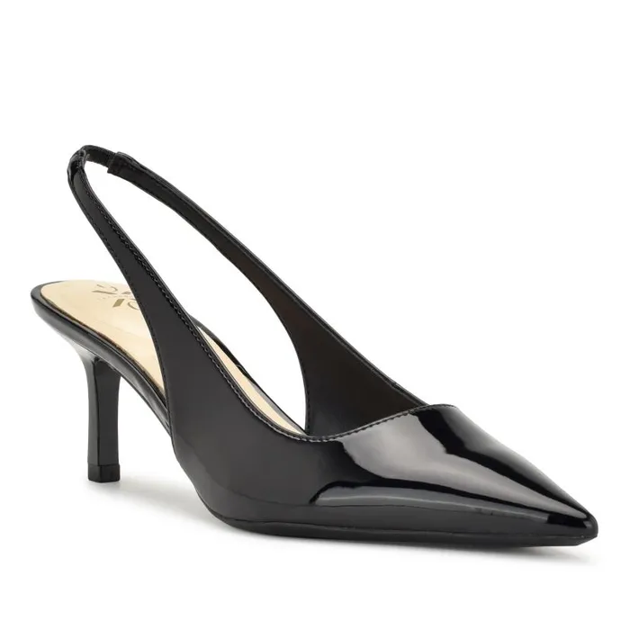 Kately 92159 Slingback Pumps Jet Black Women Nine West Heels