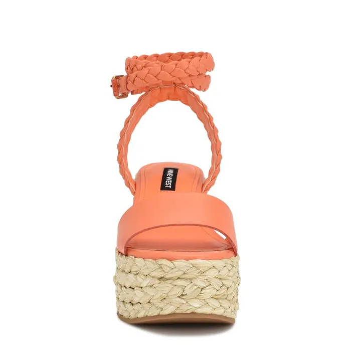 Keily Espadrille Wedge Sandals Orange Women Nine West Sandals