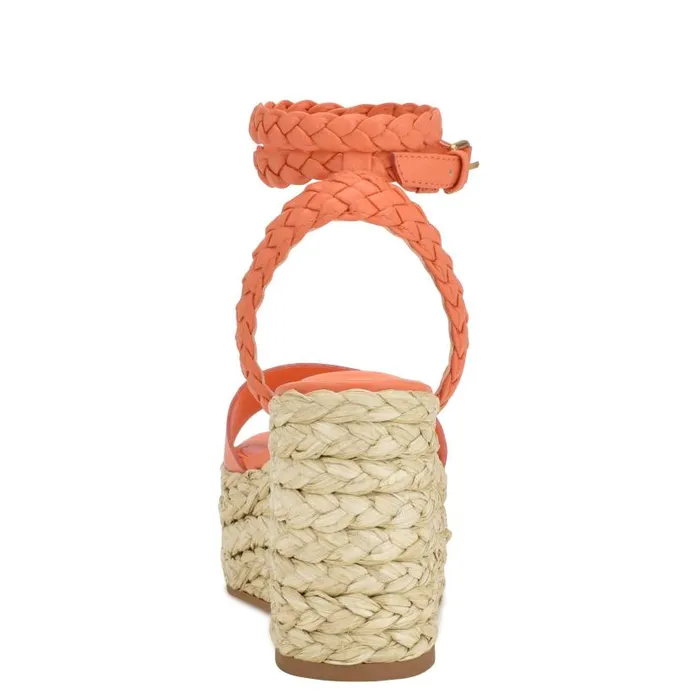 Keily Espadrille Wedge Sandals Orange Women Nine West Sandals