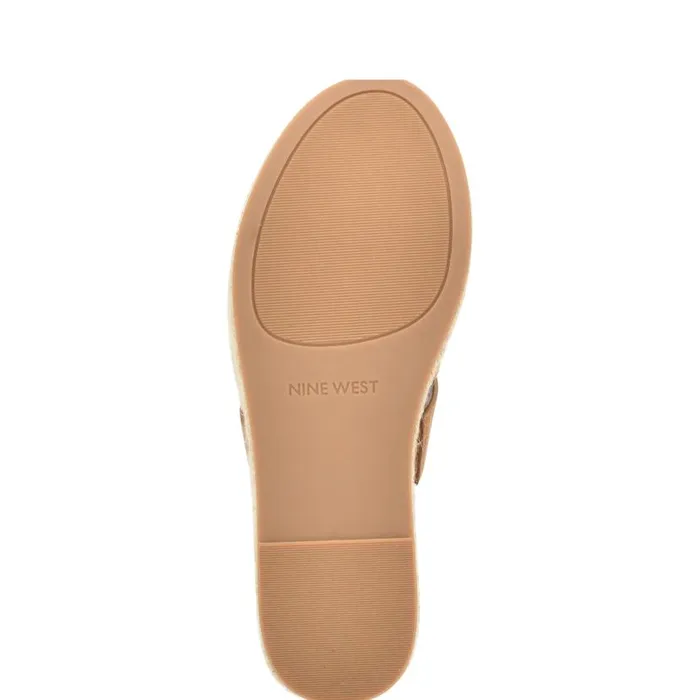 Keran Espadrille Slide Sandals Brown Women Nine West Sandals