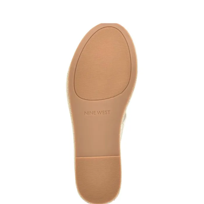 Keran Espadrille Slide Sandals White Women Nine West Sandals