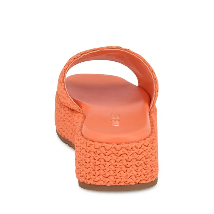 Keziah Flatform Slide Sandals Orange Women Nine West Sandals