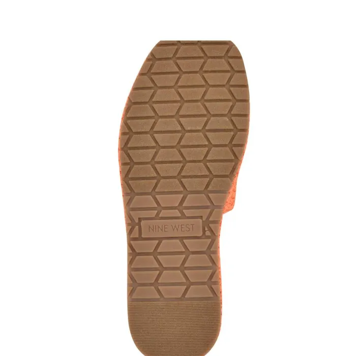 Keziah Flatform Slide Sandals Orange Women Nine West Sandals