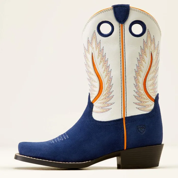 Kids Big Kids039 Footwear Ariat Futurity Fort Worth Western Boot Patriot Blue Suedepale Moon Kids Big Kids039 Footwear Ariat Futurity Fort Worth Western Boot Patriot Blue Suedepale Moon