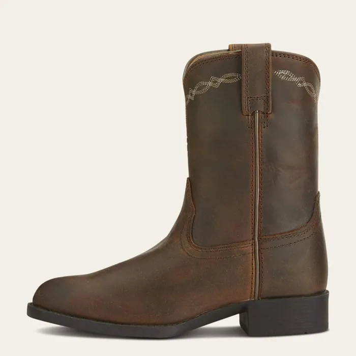 Kids Big Kids039 Footwear Ariat Heritage Roper Western Boot Distressed Brown Kids Big Kids039 Footwear Ariat Heritage Roper Western Boot Distressed Brown