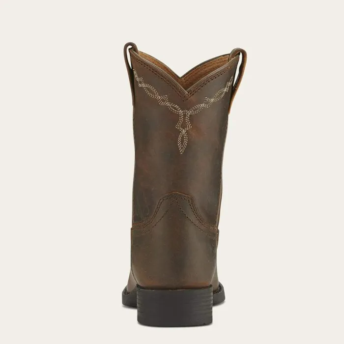 Kids Big Kids039 Footwear Ariat Heritage Roper Western Boot Distressed Brown Kids Big Kids039 Footwear Ariat Heritage Roper Western Boot Distressed Brown