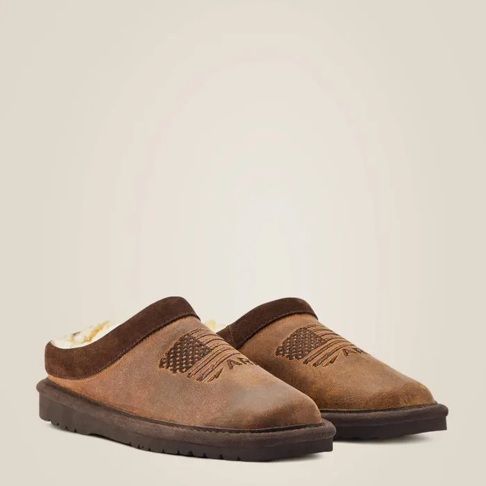 Kids Big Kids039 Footwear Ariat Patriot Square Toe Slipper Dusty Bown Suede Kids Big Kids039 Footwear Ariat Patriot Square Toe Slipper Dusty Bown Suede