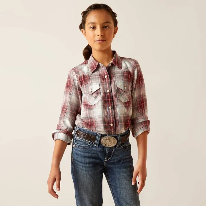 Kids Button Down Shirts Ariat Afternoon Shirt Laramie Plaid