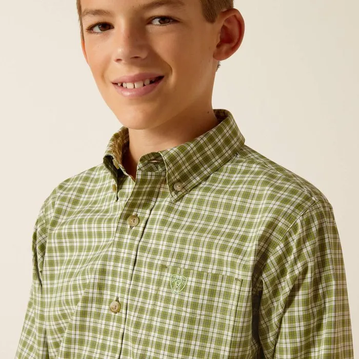 Kids Button Down Shirts Ariat Pro Series Eilad Classic Fit Shirt Green Kids Button Down Shirts Ariat Pro Series Eilad Classic Fit Shirt Green