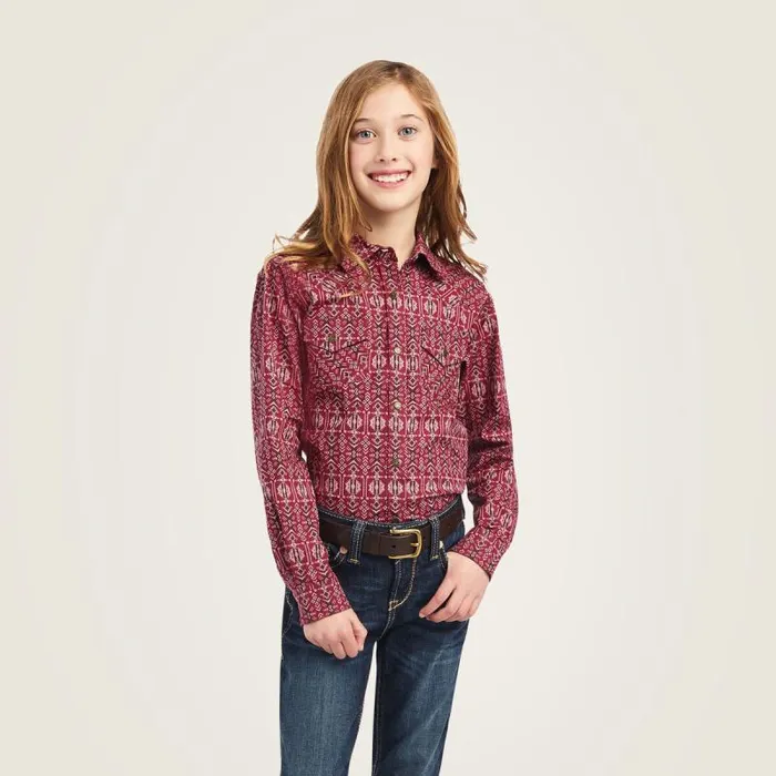 Kids Button Down Shirts Ariat REAL Alma Shirt Alma Print