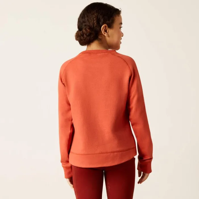 Kids English Riding Clothing Ariat Benicia Sweatshirt Burnt Brick Kids English Riding Clothing Ariat Benicia Sweatshirt Burnt Brick