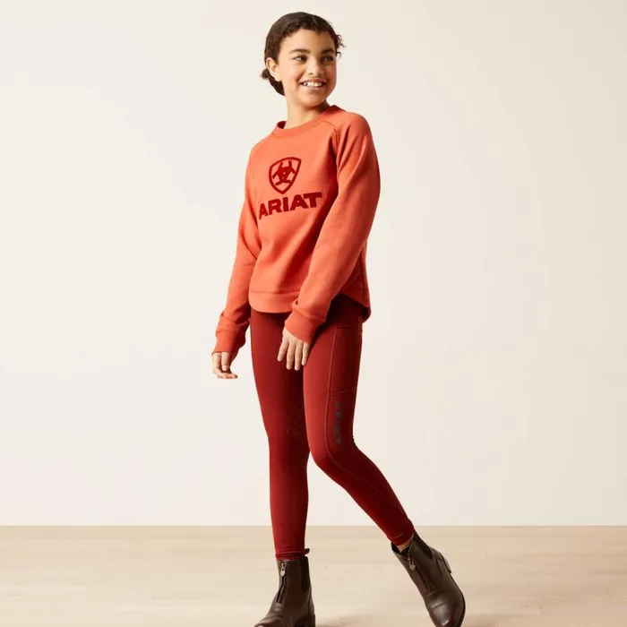 Kids English Riding Clothing Ariat Benicia Sweatshirt Burnt Brick Kids English Riding Clothing Ariat Benicia Sweatshirt Burnt Brick