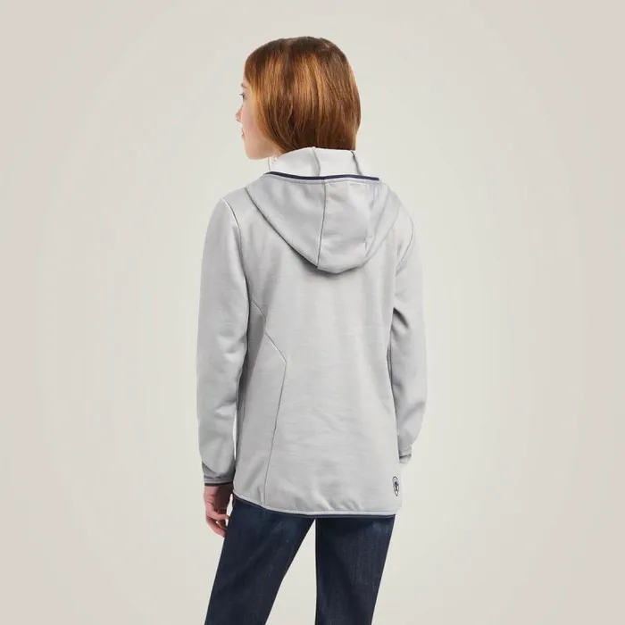 Kids English Riding Clothing Ariat Byron Full Zip Hoodie Heather Grey Kids English Riding Clothing Ariat Byron Full Zip Hoodie Heather Grey