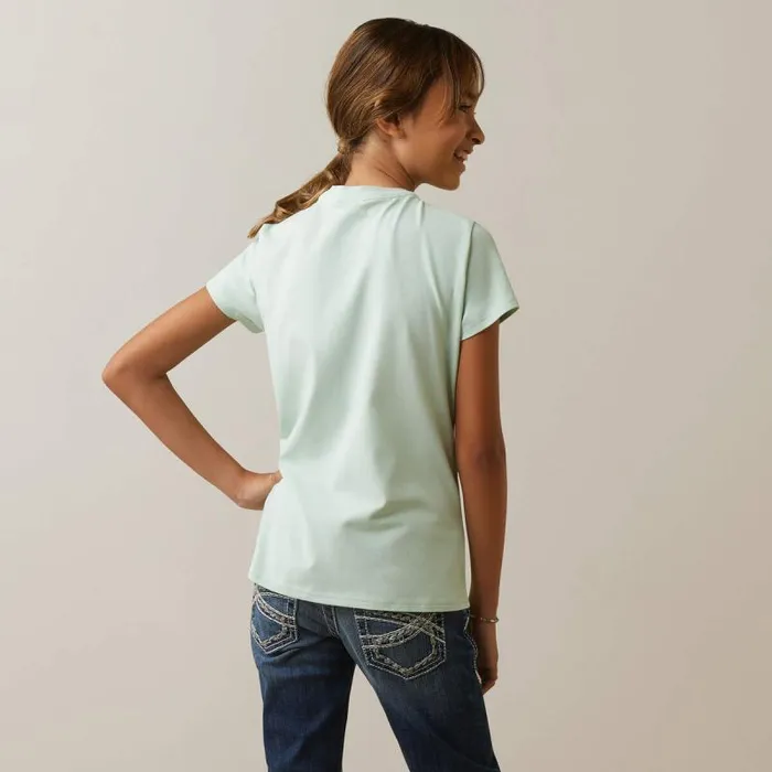 Kids English Riding Clothing Ariat Harmony TShirt Aqua Foam Kids English Riding Clothing Ariat Harmony TShirt Aqua Foam