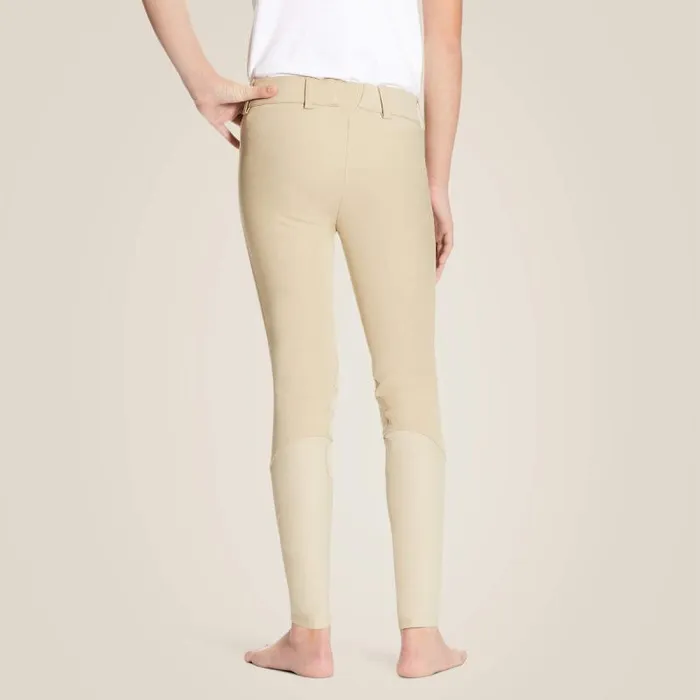 Kids English Riding Clothing Ariat Heritage Knee Patch Breech Tan