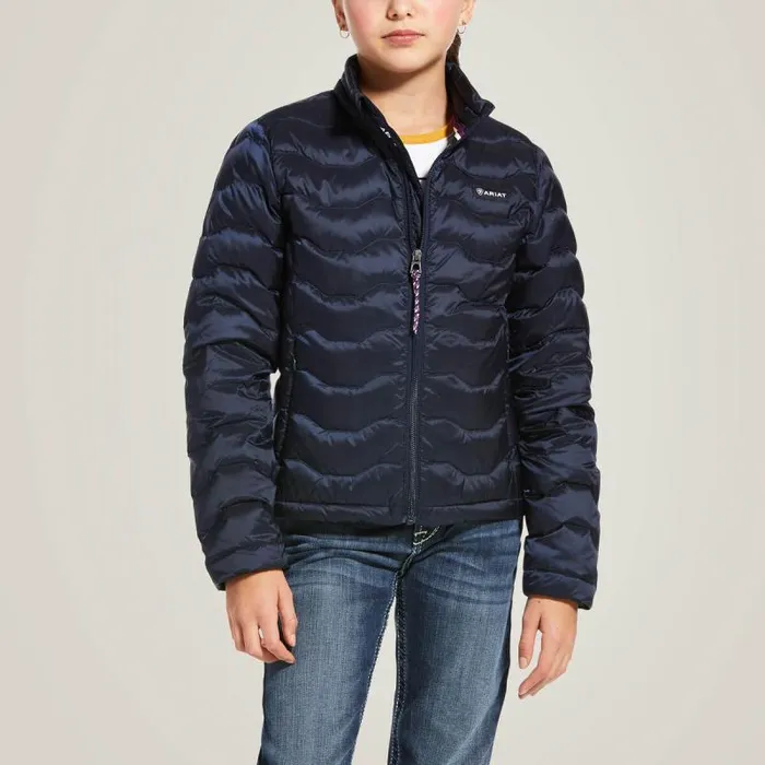 Kids English Riding Clothing Ariat Ideal 30 Down Jacket Navy