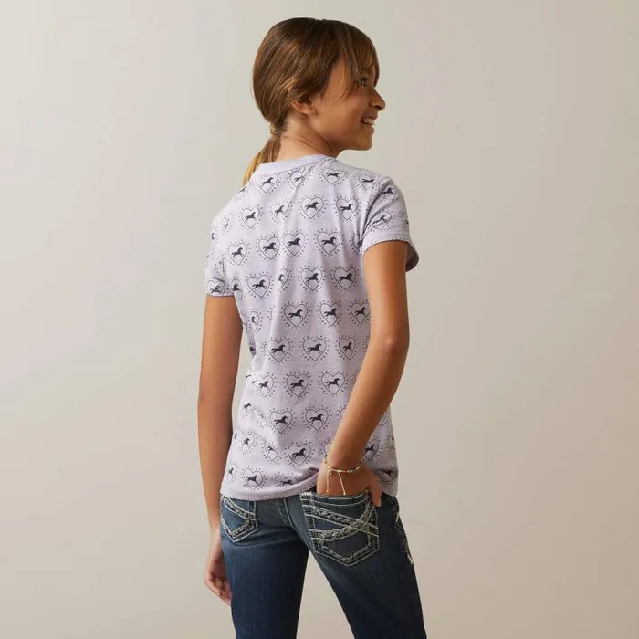 Kids English Riding Clothing Ariat So Love TShirt Half Drop Heather Grey Kids English Riding Clothing Ariat So Love TShirt Half Drop Heather Grey