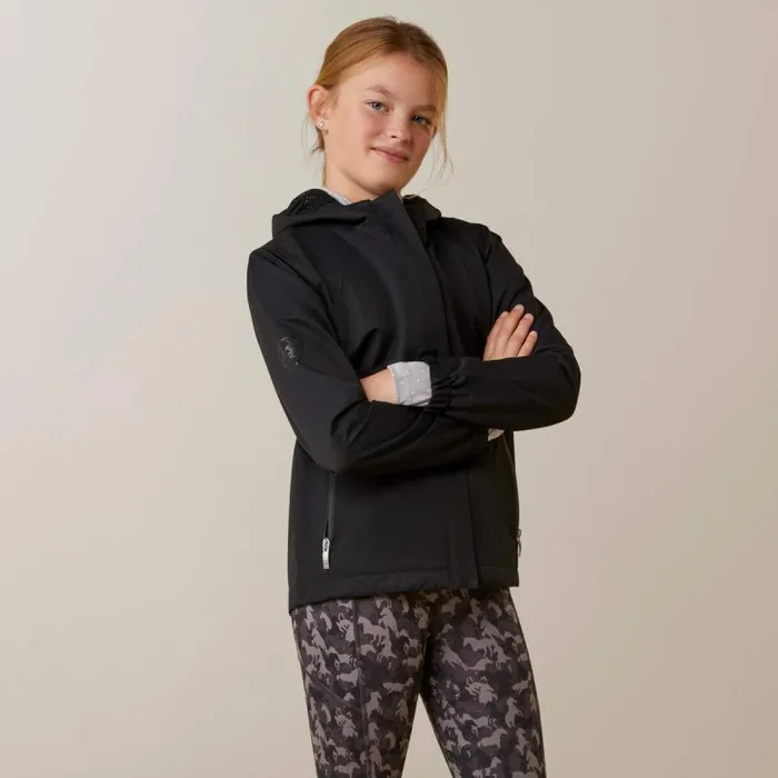 Kids English Riding Clothing Ariat Spectator Waterproof Jacket Black