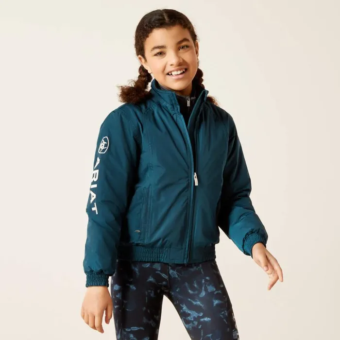 Kids English Riding Clothing Ariat Stable Insulated Jacket Reflecting Pond