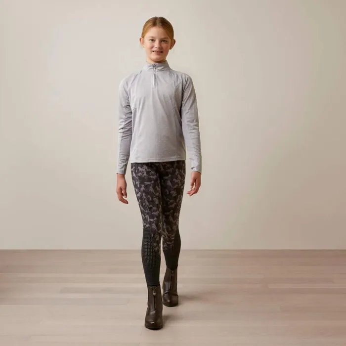 Kids English Riding Clothing Ariat Sunstopper 20 14 Zip Baselayer Silver Sconce Dot Kids English Riding Clothing Ariat Sunstopper 20 14 Zip Baselayer Silver Sconce Dot