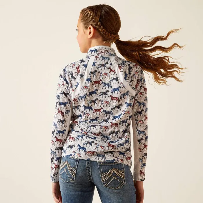 Kids English Riding Clothing Ariat Sunstopper 30 14 Zip Baselayer Painted Ponies Kids English Riding Clothing Ariat Sunstopper 30 14 Zip Baselayer Painted Ponies
