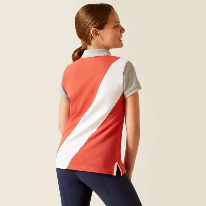 Kids English Riding Clothing Ariat Taryn Polo Baked Apple Kids English Riding Clothing Ariat Taryn Polo Baked Apple