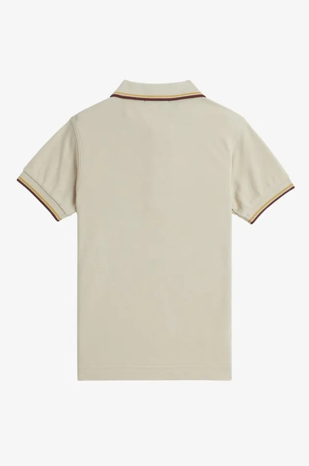 Kids Fred Perry Kids Twin Tipped Fred Perry Shirt Oatmealhoneycombwhisky Brown