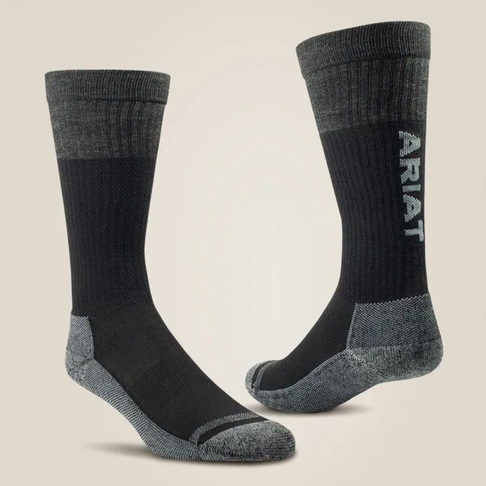 Kids Socks Ariat VentTEK Over The Calf Boot Sock 2 Pair Pack Black