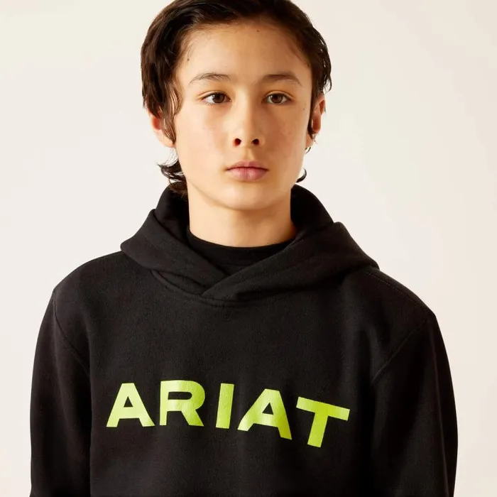 Kids Sweatshirts and Hoodies Ariat Ariat Front Logo Hoodie Black Kids Sweatshirts and Hoodies Ariat Ariat Front Logo Hoodie Black