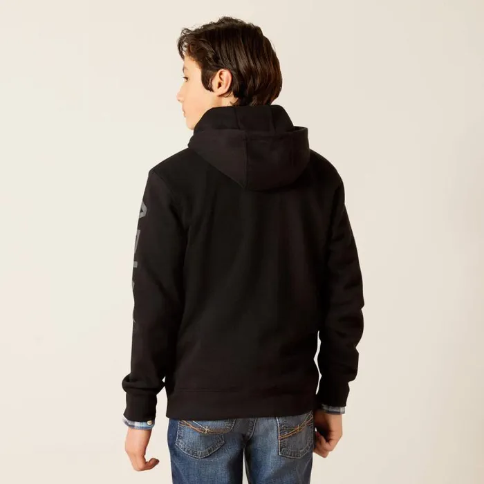 Kids Sweatshirts and Hoodies Ariat Ariat Logo Hoodie Black Kids Sweatshirts and Hoodies Ariat Ariat Logo Hoodie Black