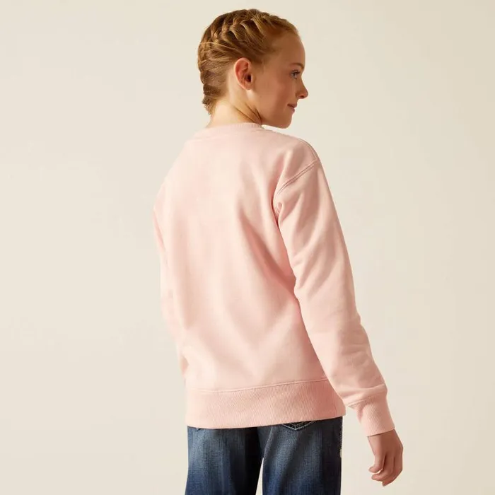 Kids Sweatshirts and Hoodies Ariat College Sweatshirt Blushing Rose Kids Sweatshirts and Hoodies Ariat College Sweatshirt Blushing Rose