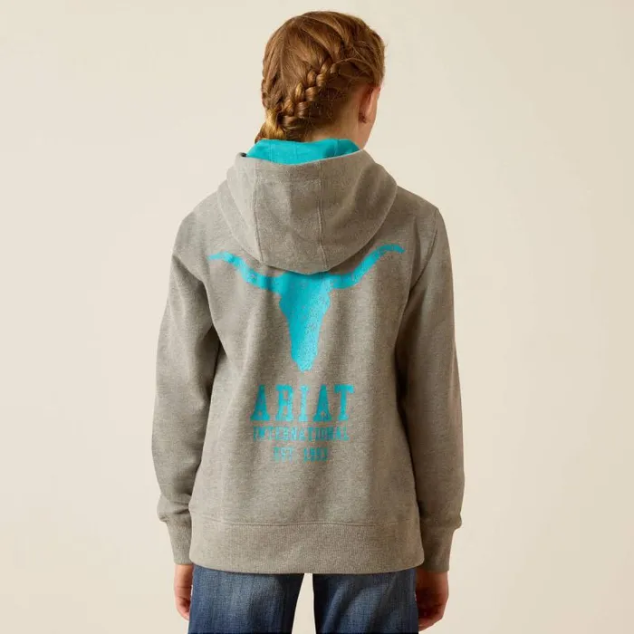 Kids Sweatshirts and Hoodies Ariat Equipment Hoodie Heather Grey Kids Sweatshirts and Hoodies Ariat Equipment Hoodie Heather Grey